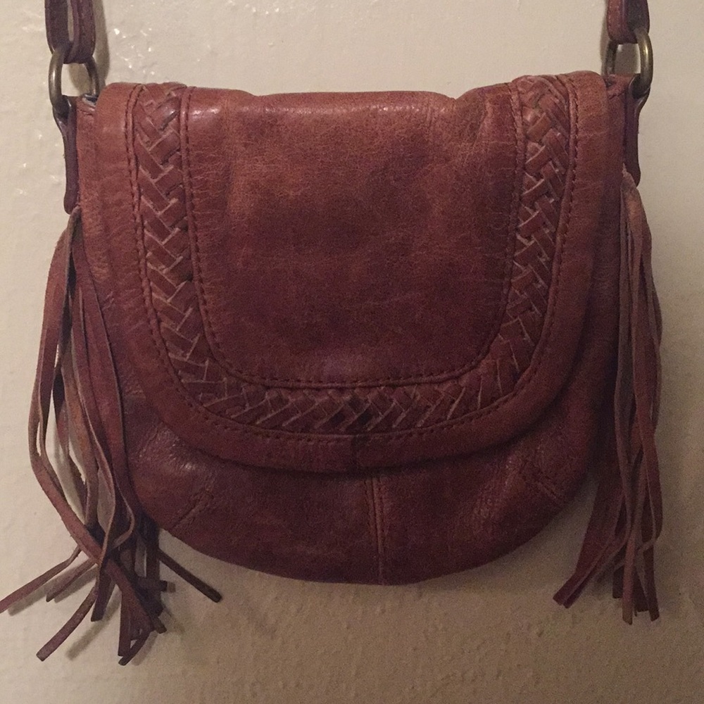Lucky brand brown leather satchel